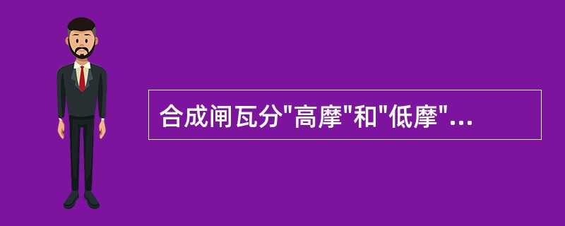合成闸瓦分"高摩"和"低摩"，其中高摩合成闸瓦可与中磷闸瓦互换使用。