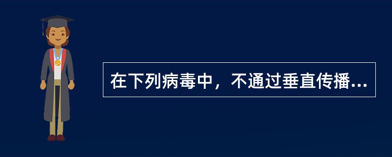 在下列病毒中，不通过垂直传播的是（）