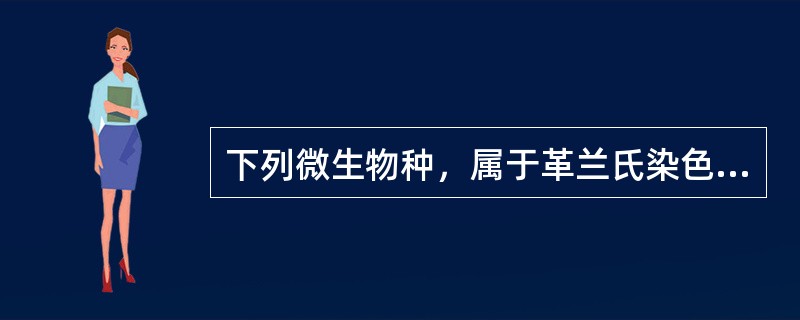 下列微生物种，属于革兰氏染色阳性的是（）.