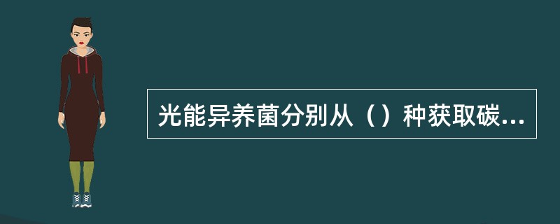 光能异养菌分别从（）种获取碳源和能量.