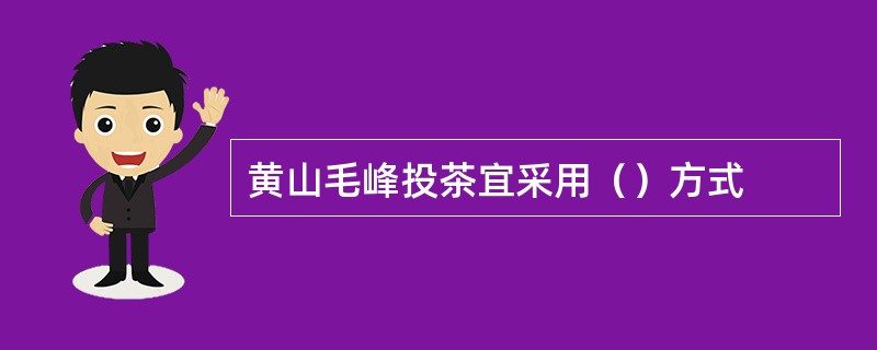 黄山毛峰投茶宜采用（）方式