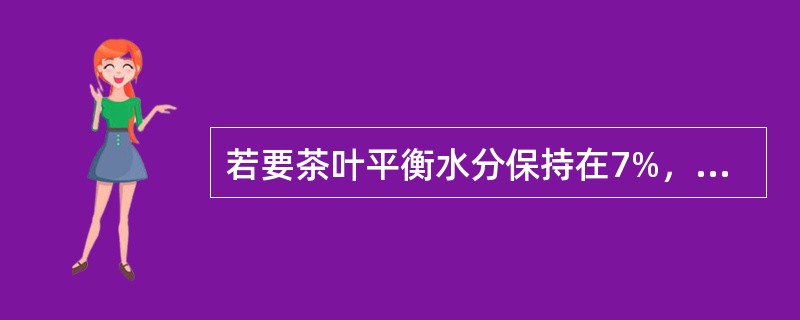 若要茶叶平衡水分保持在7%，环境的相对湿度应控制在（）。