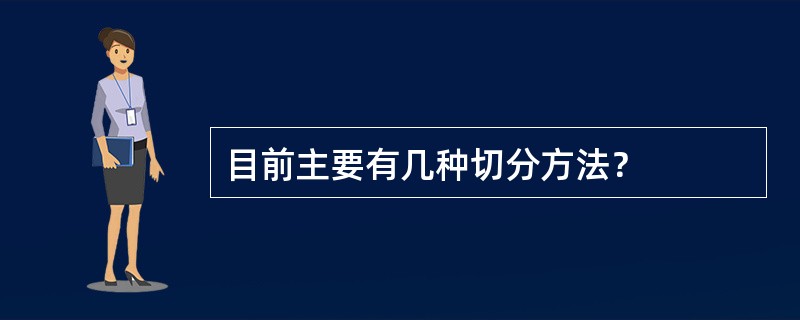 目前主要有几种切分方法？