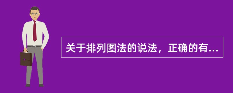关于排列图法的说法，正确的有（）