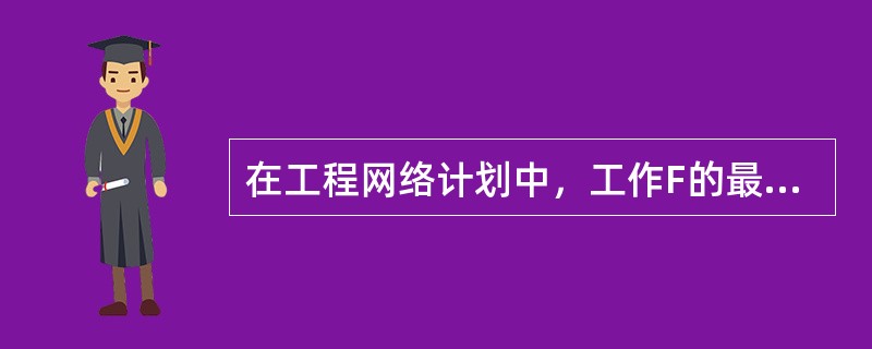 在工程网络计划中，工作F的最早开始时间为第15天，其持续时间为5d。该工作有三项