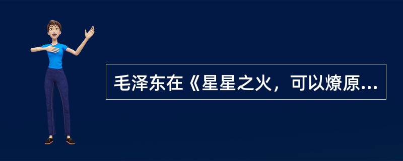 毛泽东在《星星之火，可以燎原》一文中提出了（）