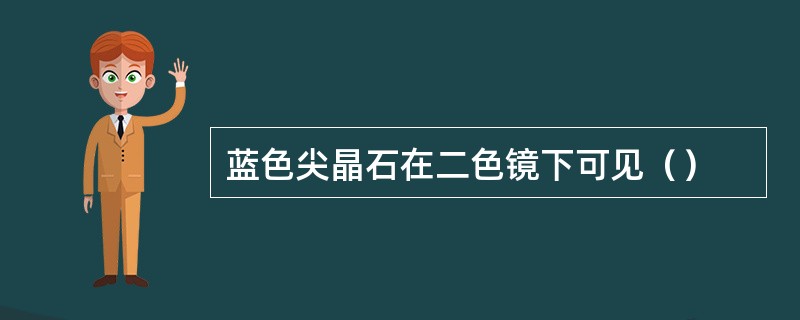 蓝色尖晶石在二色镜下可见（）