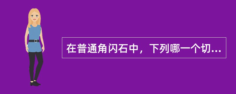 在普通角闪石中，下列哪一个切面能测到真正的Ng^C角（）。
