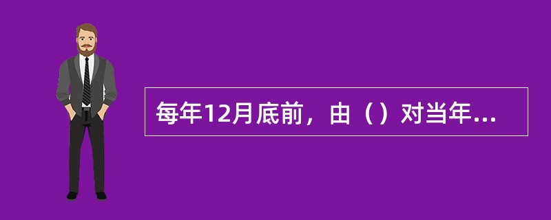 每年12月底前，由（）对当年度信贷巡检工作情况进行总结和通报，对存在的突出问题进