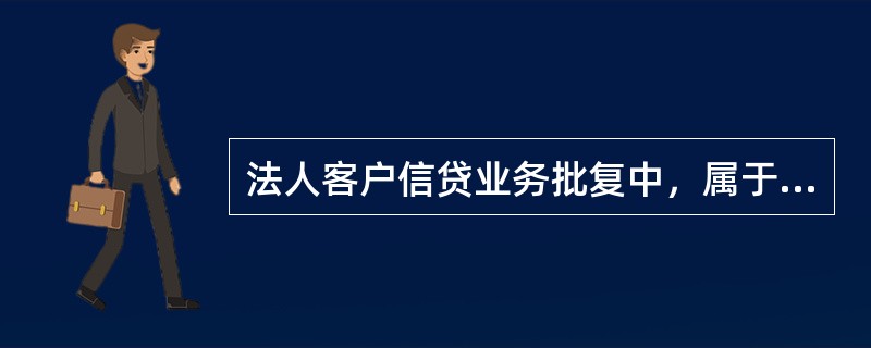 法人客户信贷业务批复中，属于必备内容的是（）。