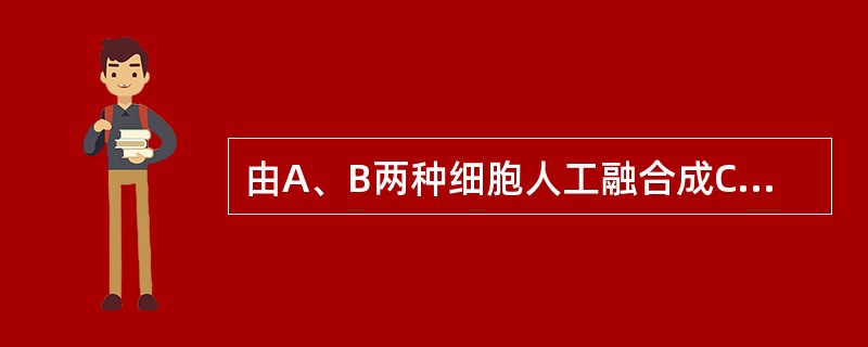 由A、B两种细胞人工融合成C细胞的过程中，常用（）作为诱导剂。融合过程包括（）和