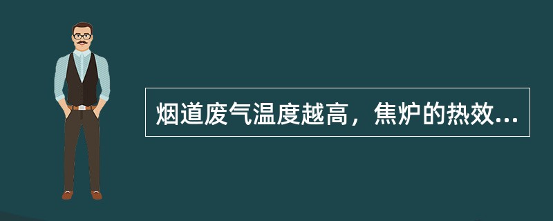 烟道废气温度越高，焦炉的热效率（）。