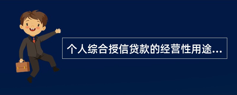 个人综合授信贷款的经营性用途包括（）。