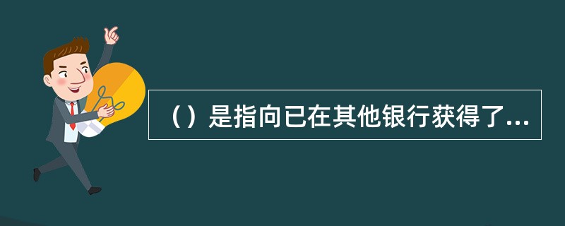 （）是指向已在其他银行获得了个人住房贷款（不包括个人商业用房贷款）的借款人发放的