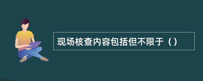 现场核查内容包括但不限于（）
