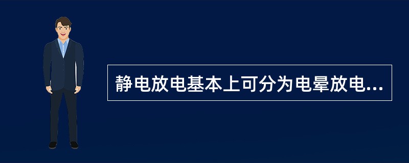 静电放电基本上可分为电晕放电，（）和火花放电。