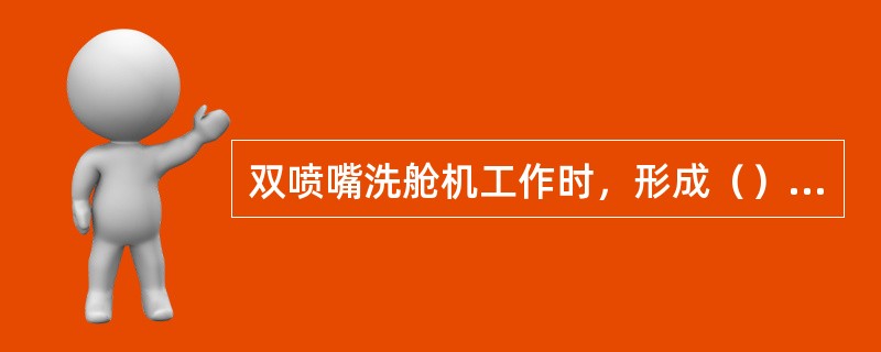 双喷嘴洗舱机工作时，形成（）喷射轨迹。