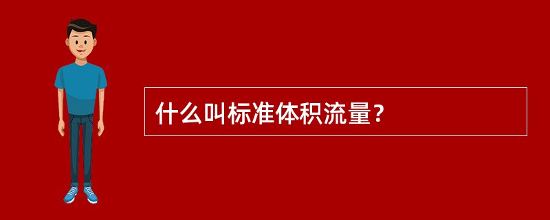 什么叫标准体积流量？