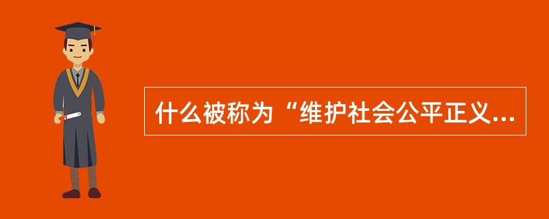 什么被称为“维护社会公平正义的最后一道防线”？（）