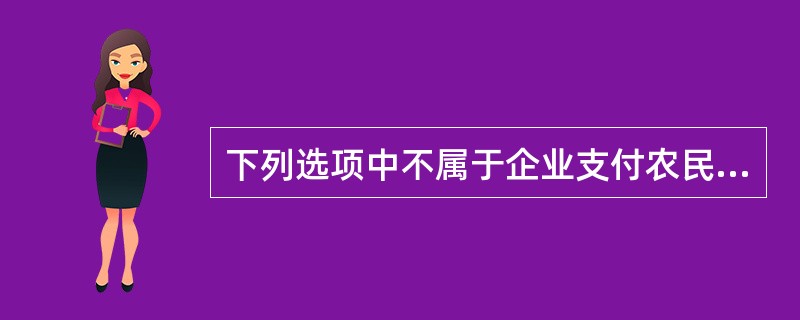 下列选项中不属于企业支付农民工工资必须严格依照的有关规定的是（）