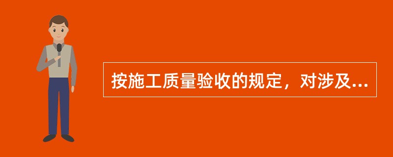 按施工质量验收的规定，对涉及结构安全和使用功能的（）应进行抽样检测。