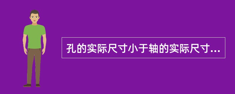 孔的实际尺寸小于轴的实际尺寸，他们形成的配合叫做（）。