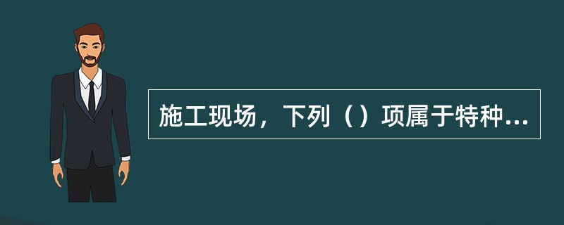 施工现场，下列（）项属于特种作业人员。