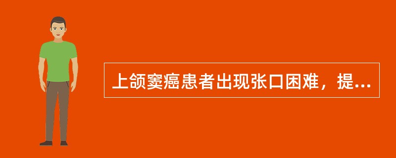 上颌窦癌患者出现张口困难，提示肿瘤侵及（）