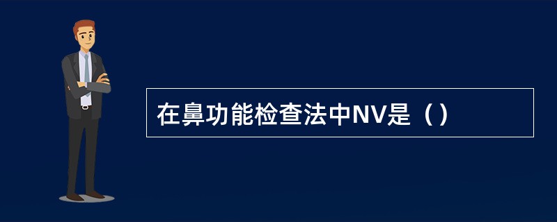 在鼻功能检查法中NV是（）