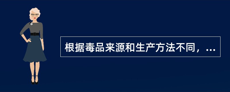 根据毒品来源和生产方法不同，可分为天然毒品和（）