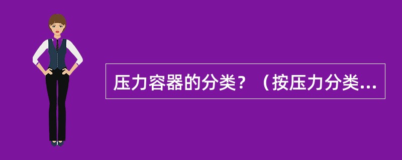 压力容器的分类？（按压力分类，按生产工艺过程分类，按《容规》分类），你所操作的容