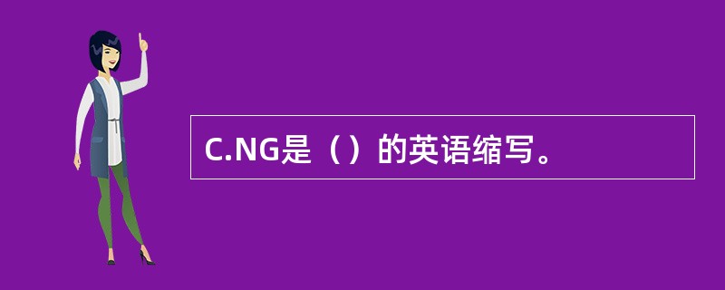 C.NG是（）的英语缩写。
