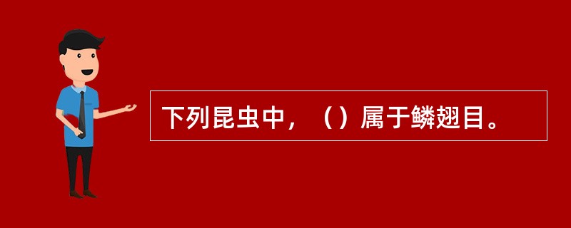 下列昆虫中，（）属于鳞翅目。