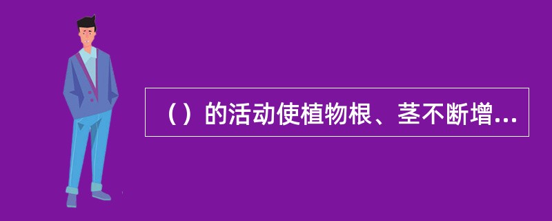 （）的活动使植物根、茎不断增粗。