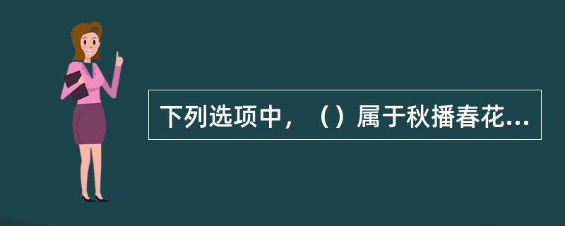 下列选项中，（）属于秋播春花花卉的特性。