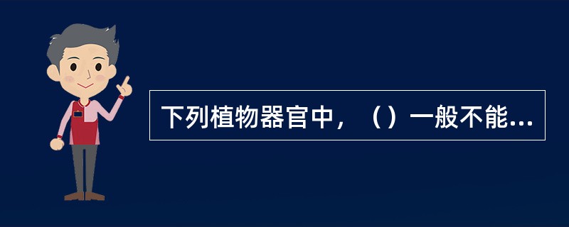 下列植物器官中，（）一般不能用作扦插繁殖材料。