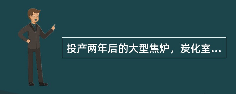 投产两年后的大型焦炉，炭化室部位年膨胀时按炉门上下横铁处平均值计算，年炉体膨胀率