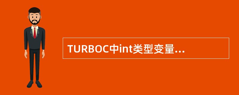 TURBOC中int类型变量所占字节数是（）。