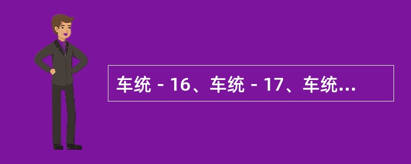 车统－16、车统－17、车统－18、统－19、统－20色票的名称是什么？