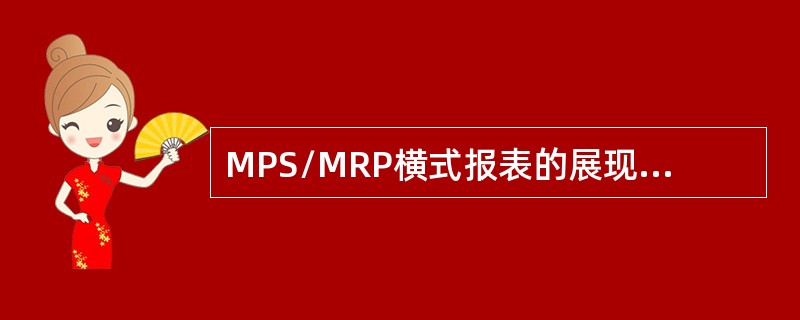 MPS/MRP横式报表的展现方式是（）