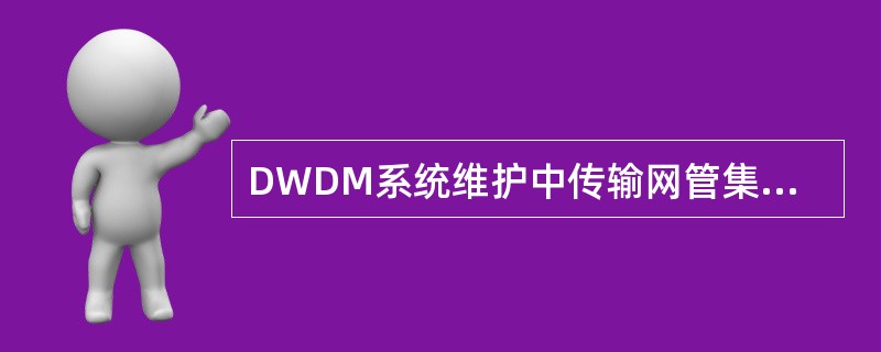 DWDM系统维护中传输网管集中检修的项目是（）