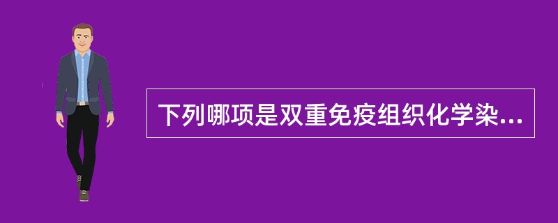 下列哪项是双重免疫组织化学染色的原理？（）