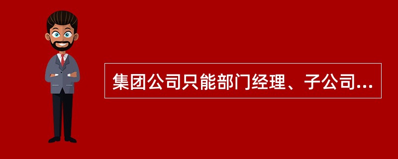 集团公司只能部门经理、子公司总经理、分公司总经理、年服务金额800万以上项目经理