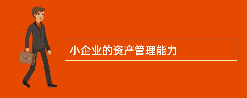 小企业的资产管理能力