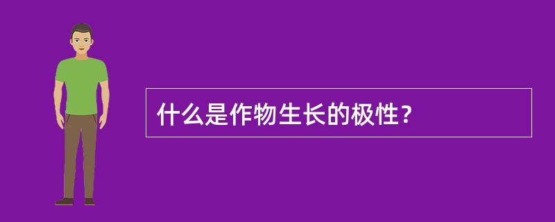 什么是作物生长的极性？