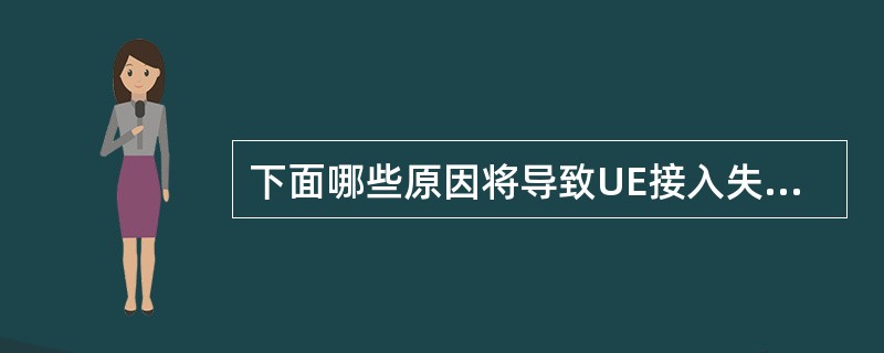 下面哪些原因将导致UE接入失败（）