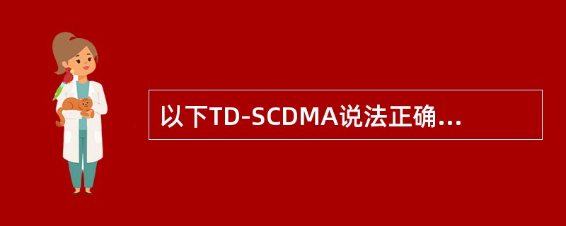 以下TD-SCDMA说法正确的有：（）