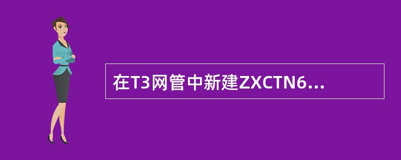 在T3网管中新建ZXCTN6300网元，网元属性中的网元地址和环回地址对应的地址