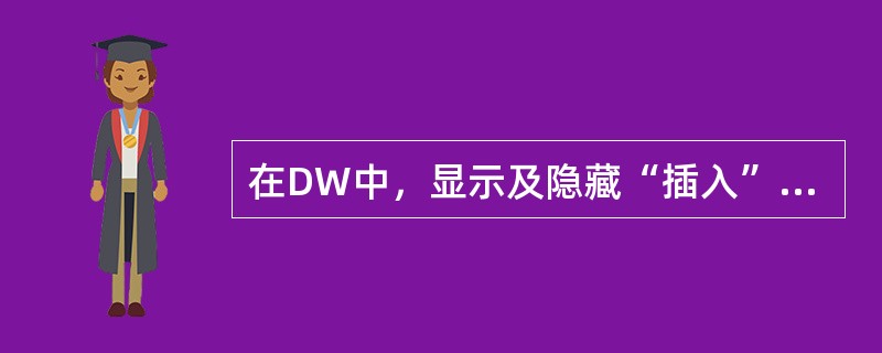 在DW中，显示及隐藏“插入”面板的菜单包含于（）。