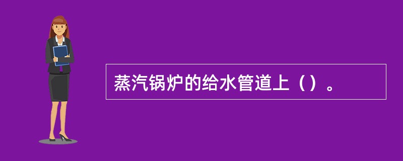 蒸汽锅炉的给水管道上（）。